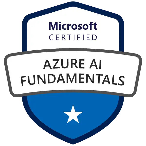 Microsoft Certified: Azure AI Fundamentals,Earners of the Azure AI Fundamentals certification have demonstrated foundational knowledge of machine learning (ML) and artificial intelligence (AI) concepts and related Microsoft Azure services.